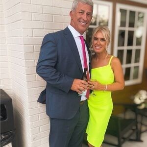 Milly Neon Yellow Asymmetrical Dress
